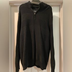 EUC XL Black Chaps 1/4 zip sweater